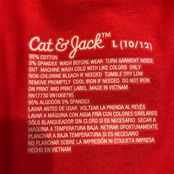 Cat & Jack "Capri Leggings in Sparkly mango & cream" - Picture 3 of 4